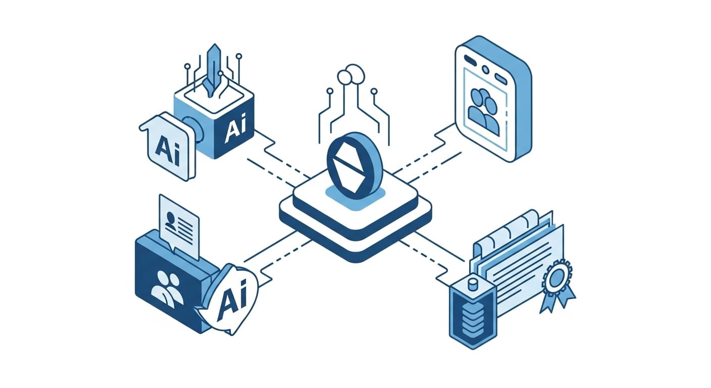 A graphic illustrating the complex interplay of AI, data encryption, and regulatory compliance symbols. - PromptLock: The Dawn of AI-Powered Ransomware
